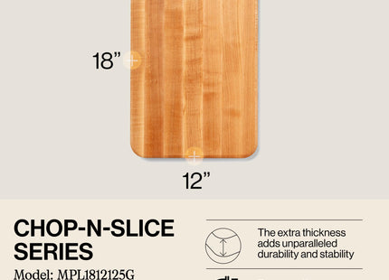John Boos Chop-N-Slice Series Rectangular Wooden Maple Cutting Board