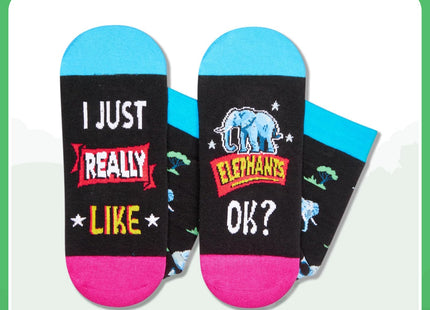 HAPPYPOP Funny Socks for Men Women - Elelphant Cat Gifts, Moose Koala Fox Socks for Teens