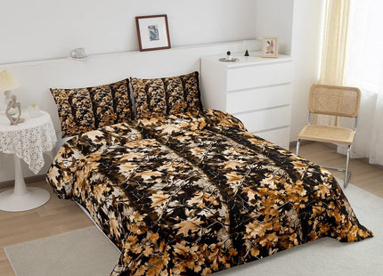 Feelyou Camouflage Comforter Set Full Size Perfect for Camouflage Bedding Set for Hunters Cabin or Rustic Lodge Teens Boys Comfort Natural Comforter Rustic Farmhouse Duvet Set 3Pcs With 2 Pillow Cases