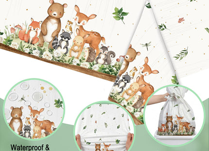 Woodland Baby Shower Decorations 3 Pack Woodland Tablecloth 54 X 108 Inch
