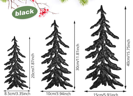 Hotop 8 Pieces Pine Tree Metal Wall Decor Set Landscape Art Sculpture Rustic for Christmas Outdoor Home Farmhouse Cabin (Black)