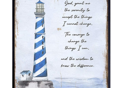 Twelve Steps and Twelve Traditions Wall Art - Serenity Prayer Wall Decor - Lighthouse Decor - Alcoholics Anonymous Picture - AA Sobriety Gifts - 12 Steps Decorations Art Prints