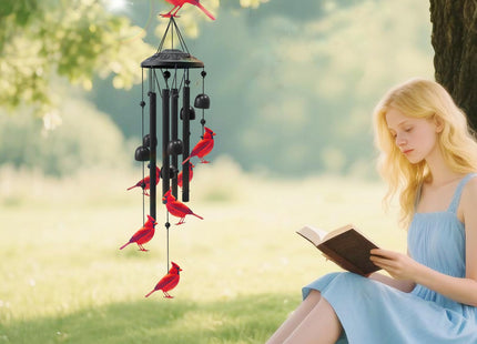 Cardinal Wind Chimes for Outside,Metal Chimes,Cardinal Gifts for Women