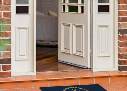 ETYZE Navy Blue Classic Nautical Welcome Door Mat for Boat Decor