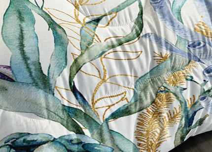 CVHOUSE Ocean Watercolor Sea Turtle Bedding Set - Kids Teens Comforter, Duvet, Quilt Set - Twin Size