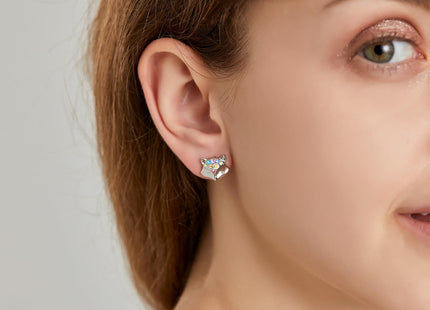 Fox Stud Earrings for Women,Animal Fox Earrings Gifts Jewelry (Earrings Fox)
