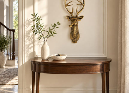UITWMKTG Gold Deer Head Wall Decor - Modern Animal Wall Sculpture, Deer Wall Art for Living Room, Bedroom, Office, Gold Wall Hanging Home Decoration