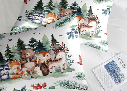 Pamnest Full Comforter Set with Sheets, 7 Pieces Woodland Animal Bedding