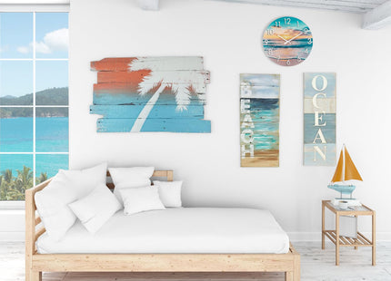 Alarllok Outdoor Clock Waterproof 12 Inch Beach Coastal Decorative