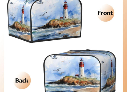 DXTKWL Toaster Cover 4 Slice Sea Beach Lighthouse Waterproof Appliance Cover with Hang Loop Bread Baker Toaster Cover for Kitchen