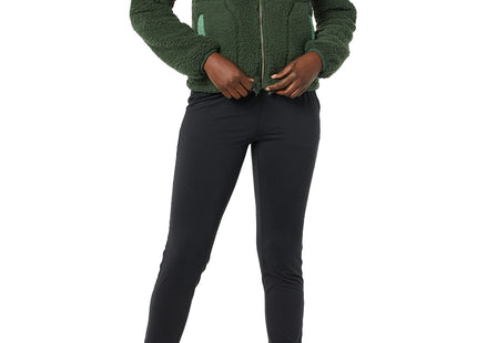 Amazon Essentials Women's Long Sleeve Fleece Zip-Up Sherpa Lined Jacket with Stand Neck, Dark Green Sage Green Shearling, XX-Large