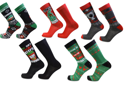 National Lampoon Christmas Vacation Moose Griswold Men's 5 Pack Crew Socks