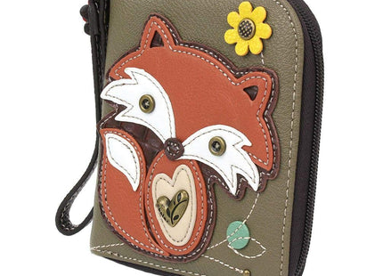 Chala Fox Zip-Around Wallet/Wristlet, Gift for Fox Lovers