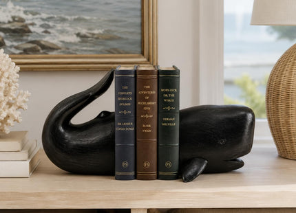 Comfy Hour 13.2 Inch Whale Bookends, Nautical Decor, Set of 2