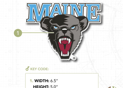Desert Cactus Maine Black Bears Sticker Decal (IND 00001)