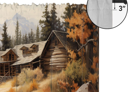Rustic Cabin Deer Window Curtain Valance Fall Forest Elk Wildlife Animal Autumn Nature Country Farmhouse Rod Pocket Curtain Treatment for Bathroom Bedroom Living Room Kitchen 54 x 18 Inch, 2 Panel