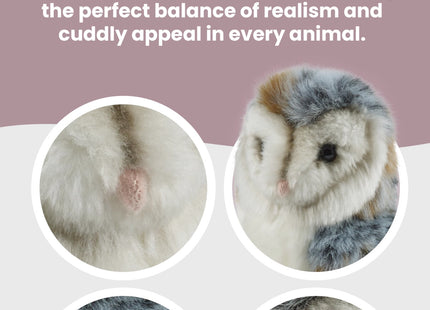 Living Nature Barn Owl Stuffed Animal | Fluffy Owl | Soft Toy Gift for Kids | 6 inches