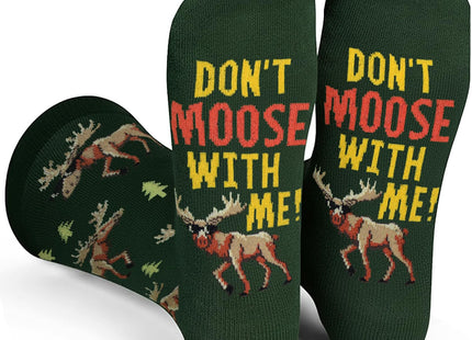 GOLIN Funny Moose Socks Humor Birthday Christmas Gag Gifts for Men Women