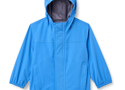 Amazon Essentials Boys' Waterproof Rain Jacket, Bright Blue, Medium