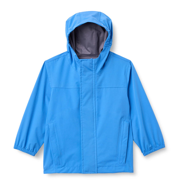 Amazon Essentials Boys' Waterproof Rain Jacket, Bright Blue, Medium