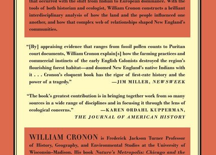 Changes in the Land: Indians, Colonists, and the Ecology of New England