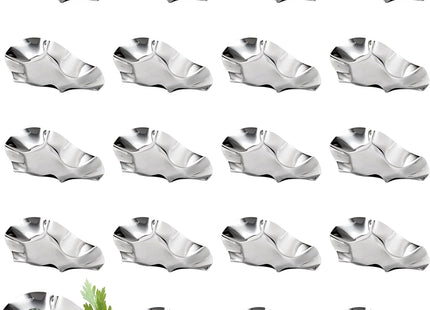 Suwimut 20 Pcs Grillable Oyster Shells, 304 Stainless Steel Reusable Oyster Shell Tray Baking Dish for Cooking, Baking, Grilling and Serving Oysters, Shrimp, Scallops, Clams, Seafood, Silver