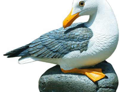 Teaeeno Real Seagull Decoration,Seagull Statue Outdoor Decoration,Seabird Decoration,Seagull Figurine Coastal Garden Decor,Bird Statue Nautical Beach Sculpture,Perfect for Home Garden,Terrace,Yard Art