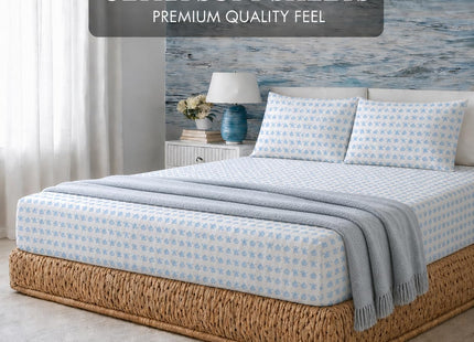 Where The Polka Dots Roam Seashells and Turtles Sheets Full Bedding Set - Super Soft 4-Piece Coastal-Themed Bed Sheet Set for Kids & Teens – Sea Turtle & Seashell Bedding & Room Décor