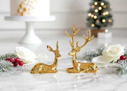 Ardax Golden Home Decor Deer Figurines, Simple