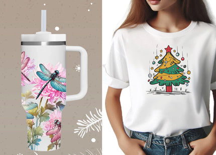AMZUShome 40 OZ Dragonfly Tumbler with Handle.Dragonfly Lover Gifts.Unique Birthday Christmas Gifts for Dragonfly Lover.Personalized 40 OZ dragonfly Tumbler Gifts for Women Men.