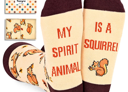 HAPPYPOP Squirrel Gifts for Women Men - Funny Squirrel Socks & Decor