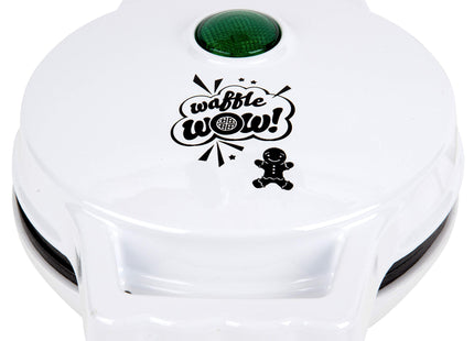 Gingerbread Man Mini Waffle Maker- Festive 4" Electric Waffler Iron