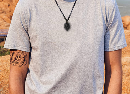 ASGIFT Cute Owl Necklace Black Obsidian Owl Animal Protection Pendant with Adjustable Bead Chain Good Luck Owl Necklace Jewelry Gift for Women Men