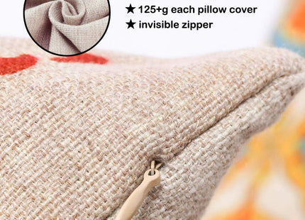 TRENDIN Beach Christmas Pillow Cover 18X18 for Couch Sea Ocean Decor Crab Square Linen Cushion Case Sofa Home Decorations PL1105TR