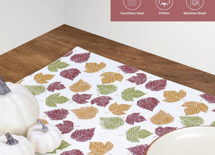 PurpleEssences Printed Placemats 13x19 in Set of 4 - Autumn Leaves