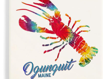 Lantern Press Ogunquit, Maine, Lobster, Tie Dye (Absorbent Ceramic Coaster, Single, Cork Back, Kitchen Table Decor)