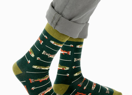Keepin It Reel Fish Socks Funny Fishing Gift for Men & Anglers Outdoors