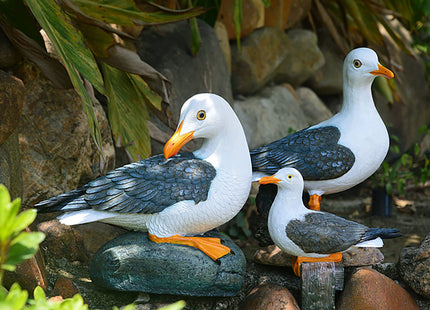 Teaeeno Real Seagull Decoration,Seagull Statue Outdoor Decoration,Seabird Decoration,Seagull Figurine Coastal Garden Decor,Bird Statue Nautical Beach Sculpture,Perfect for Home Garden,Terrace,Yard Art