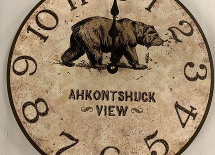 Personalized Bear Wall Clock- Personalized Bear Lodge Clock