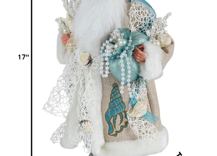 Windy Hill 16" Coastal Charm Aquamarine Santa 168240