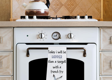 Cilrii Funny Seagull Kitchen Hand Towels,Funny Seagull Dish Towels Lovers Gifts for Women,Tea Towels for Kitchen Bathroom Decor 16 X 24