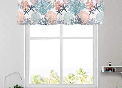 FJWMZ Summer Beach Curtains Valances for Windows Nautical Coastal Valance