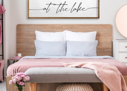 TQianJiang Lake House Decor Better To Wake At The Lake Sign 32"×12"