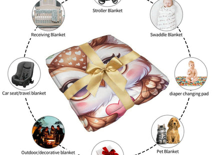 Custom Owl Name Baby Blanket,Personalized Owl Baby Blanket for Kid