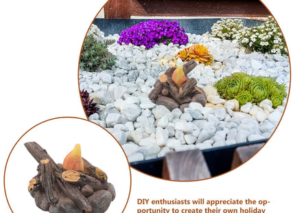 Angoily Miniature Campfire, Resin Dollhouse Fire Decor for Dioramas