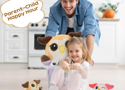 MaoGoLan Owl Stuffed Animals with Babies Inside,Ultra Soft Owl Plush Throw Pillow with 3 Adorable Baby Owls Plushie,Squishy Stuffed Collection Gift for Owl Lover,Kids,Teens,16"