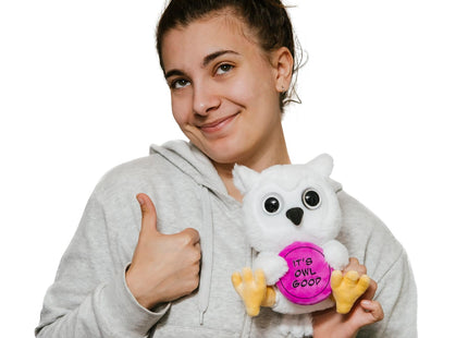 Punchkins Owl Plushie - It's Owl Good Sassy Plush, Gift for Animal Lovers, Cute Plush Toy for Gifting