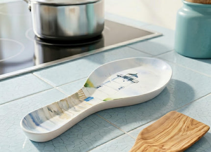 UP Lighthouse Melamine Spoon Rest, Cooking Spoon Holder for Stove Top, Kitchen Counter, and Dining Table, 9.625 Inch, Blue