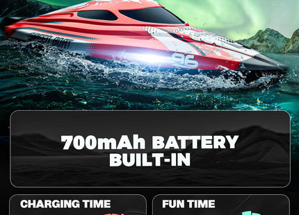 BEZGAR RC Boat TX126-12 Inch Remote Control Boat for Lakes and Pools