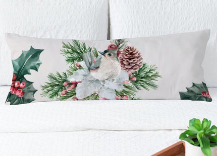 Body Pillow Cover 20x54 Body Pillow Case, Bird Pine Tree Pinecone Chickadees Body Pillowcase with Hidden Zipper Closure, Long Body Pillow Cases for Hair and Skin, 20”x54”